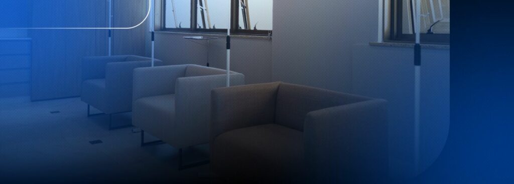 Sala de espera com poltronas confortáveis